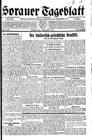 Sorauer Tageblatt vom 02.09.1923