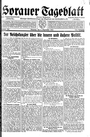 Sorauer Tageblatt vom 04.09.1923