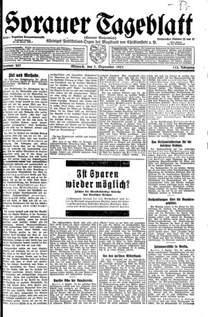 Sorauer Tageblatt vom 05.09.1923