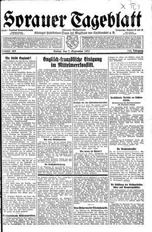 Sorauer Tageblatt vom 07.09.1923