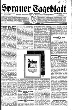 Sorauer Tageblatt vom 13.09.1923