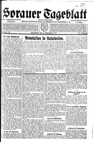 Sorauer Tageblatt vom 15.09.1923