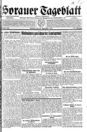 Sorauer Tageblatt vom 25.09.1923