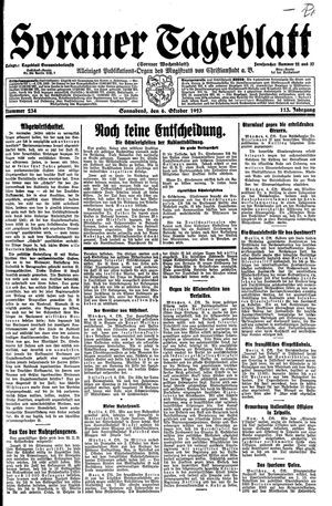 Sorauer Tageblatt vom 06.10.1923