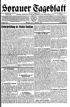 Sorauer Tageblatt vom 07.10.1923