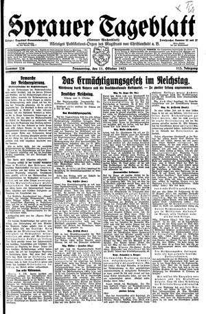 Sorauer Tageblatt vom 11.10.1923