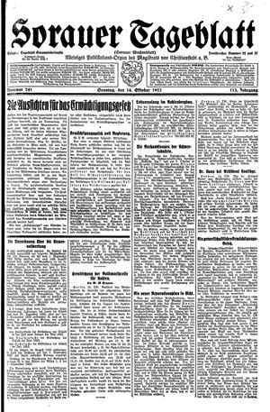 Sorauer Tageblatt vom 14.10.1923