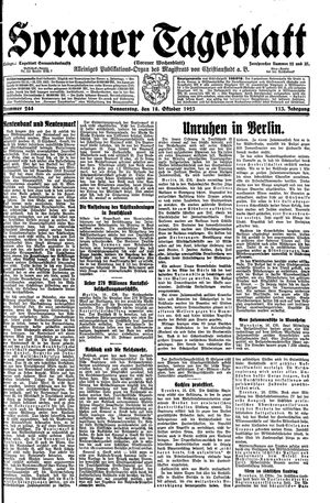Sorauer Tageblatt vom 18.10.1923