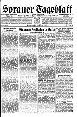 Sorauer Tageblatt vom 20.10.1923