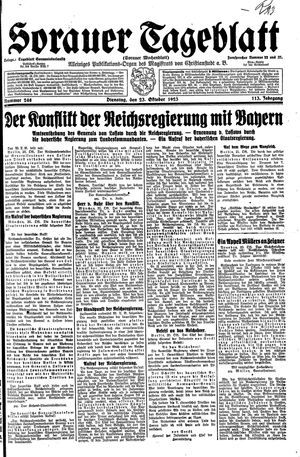 Sorauer Tageblatt vom 23.10.1923