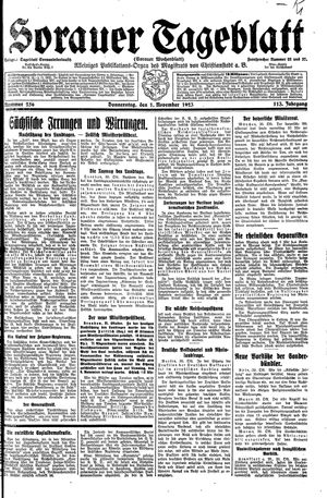 Sorauer Tageblatt vom 01.11.1923