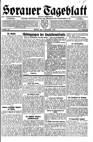 Sorauer Tageblatt vom 02.11.1923
