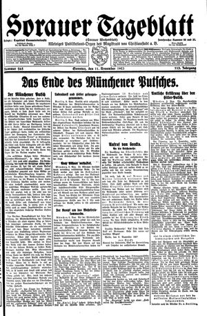 Sorauer Tageblatt vom 11.11.1923
