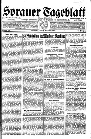 Sorauer Tageblatt vom 15.11.1923