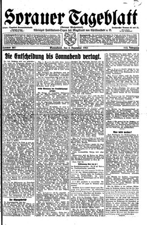 Sorauer Tageblatt vom 08.12.1923