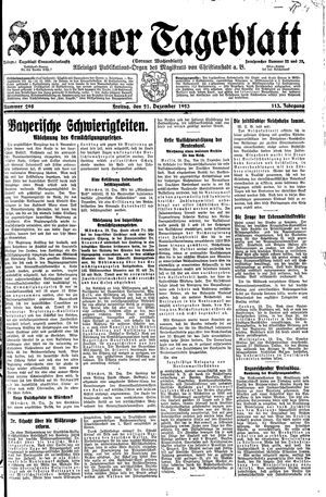 Sorauer Tageblatt vom 21.12.1923