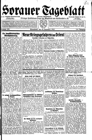Sorauer Tageblatt vom 22.12.1923