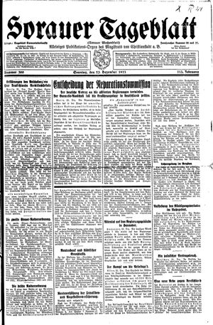 Sorauer Tageblatt vom 23.12.1923