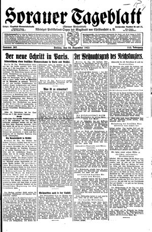 Sorauer Tageblatt vom 28.12.1923