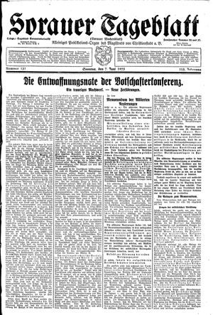 Sorauer Tageblatt vom 07.06.1925
