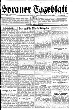 Sorauer Tageblatt on Jun 13, 1925