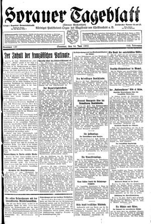 Sorauer Tageblatt vom 14.06.1925