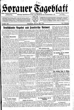Sorauer Tageblatt vom 20.06.1925
