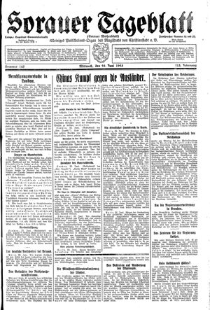 Sorauer Tageblatt vom 24.06.1925