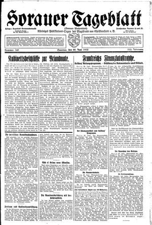 Sorauer Tageblatt vom 28.06.1925