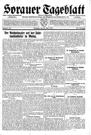 Sorauer Tageblatt vom 30.06.1925