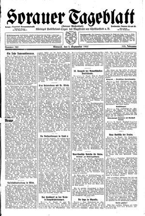 Sorauer Tageblatt vom 02.09.1925