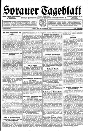 Sorauer Tageblatt vom 04.09.1925