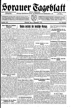 Sorauer Tageblatt vom 06.09.1925
