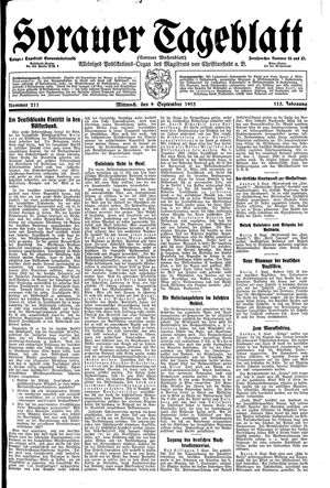 Sorauer Tageblatt vom 09.09.1925
