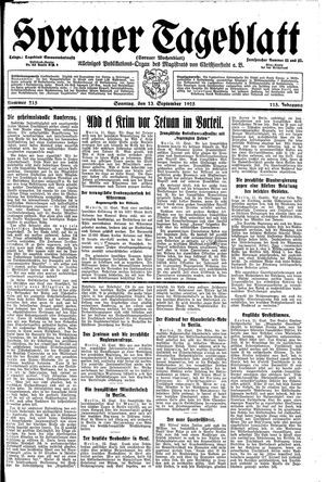 Sorauer Tageblatt vom 13.09.1925