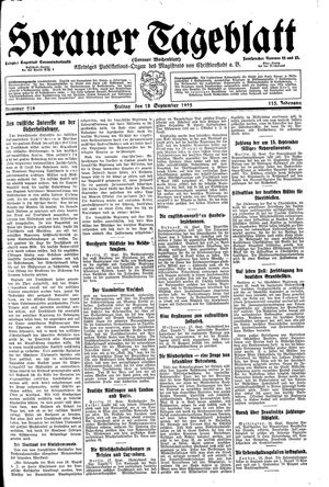 Sorauer Tageblatt vom 18.09.1925