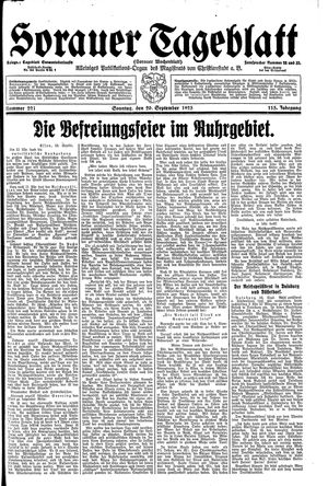 Sorauer Tageblatt vom 20.09.1925