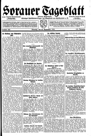 Sorauer Tageblatt vom 22.09.1925