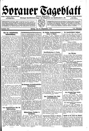 Sorauer Tageblatt vom 25.09.1925