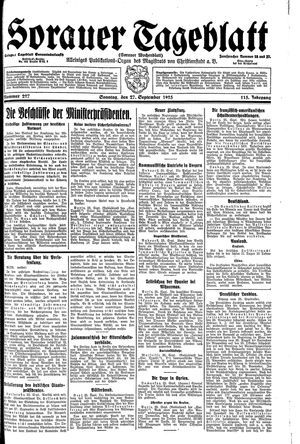 Sorauer Tageblatt vom 27.09.1925