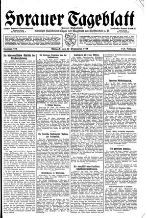 Sorauer Tageblatt vom 30.09.1925