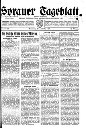 Sorauer Tageblatt vom 01.10.1925