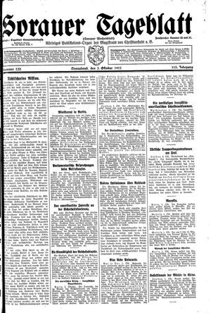 Sorauer Tageblatt vom 03.10.1925