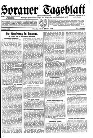 Sorauer Tageblatt vom 06.10.1925