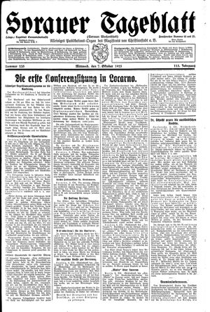 Sorauer Tageblatt on Oct 7, 1925