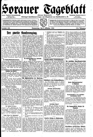 Sorauer Tageblatt vom 08.10.1925