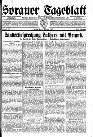 Sorauer Tageblatt vom 09.10.1925