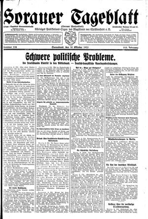 Sorauer Tageblatt vom 10.10.1925