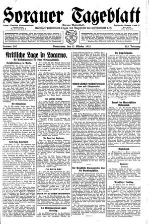 Sorauer Tageblatt vom 15.10.1925