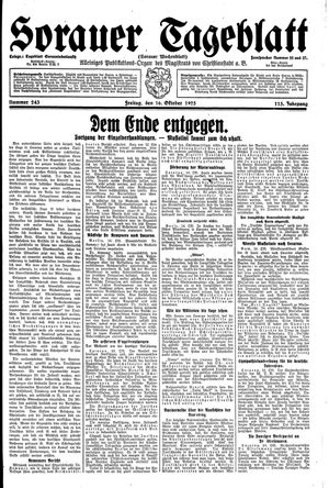 Sorauer Tageblatt vom 16.10.1925
